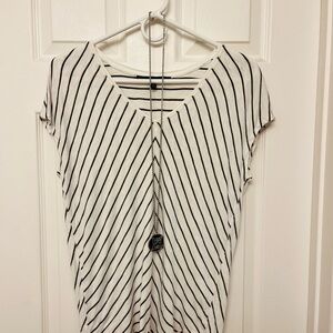 Striped V-Neck Jetsetter Tee from WHBM